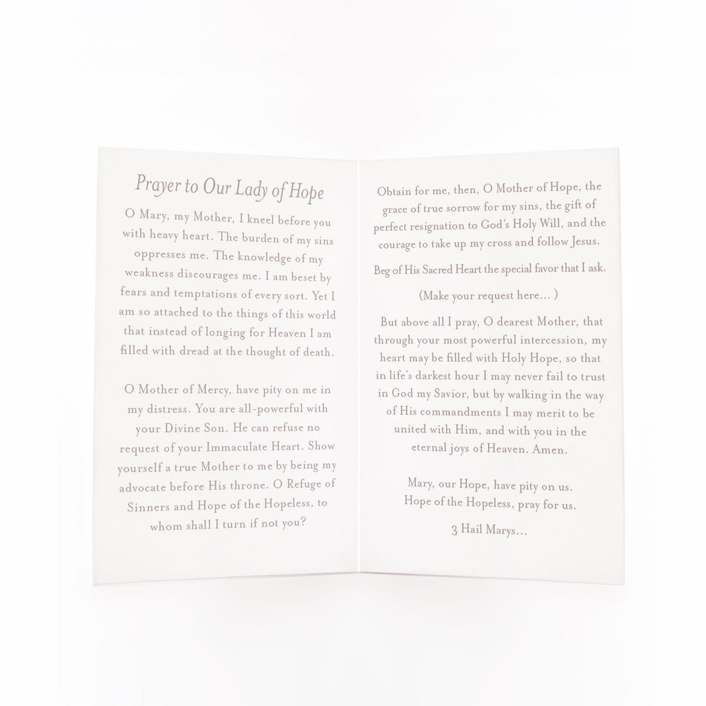Our Lady of Hope Prayer Card | Pray for Us