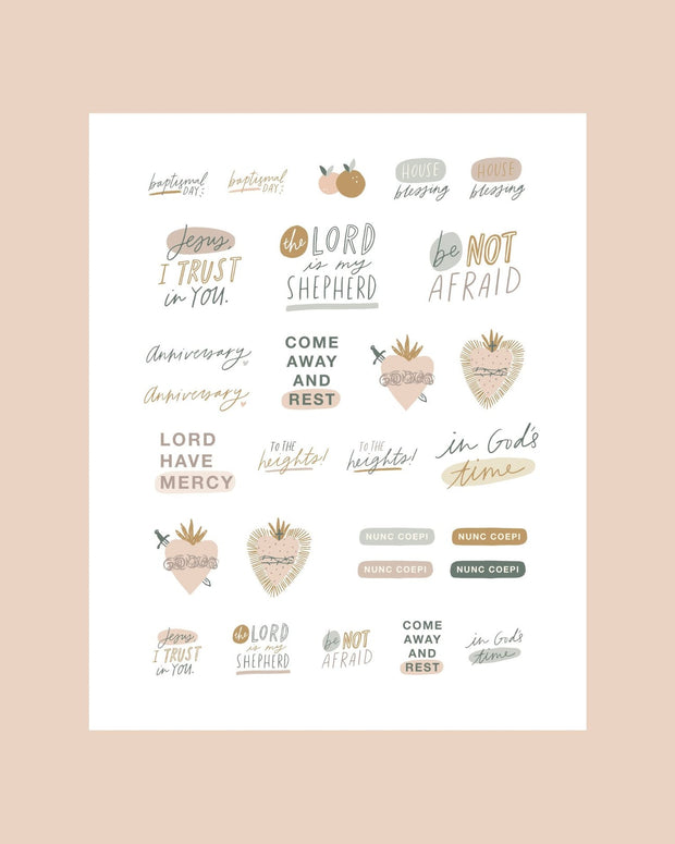 Blessed Is She Planner Stickers