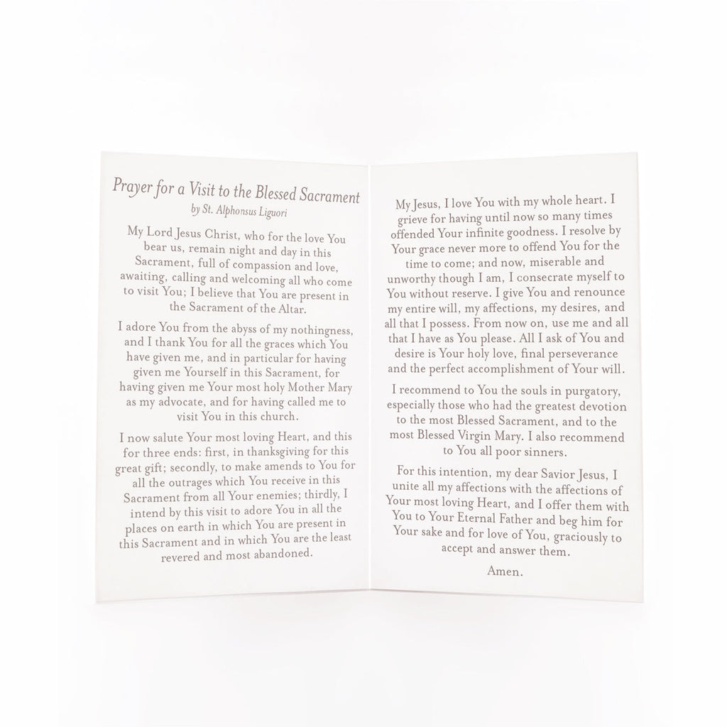 Prayer for a Visit to the Blessed Sacrament