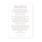 Prayer in Adoration of the Blessed Sacrament Prayer Card | Mint Green