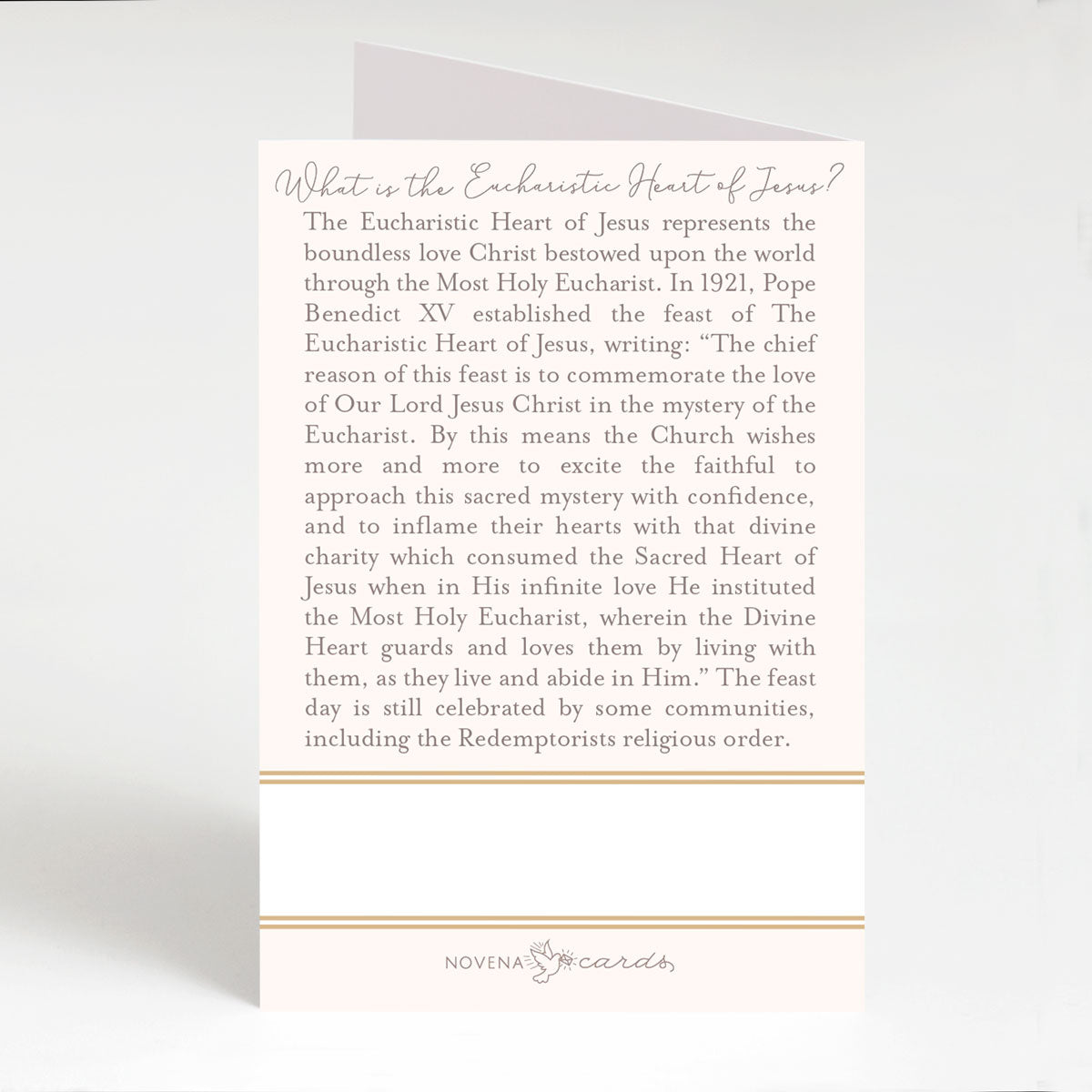 Prayer to the Eucharistic Heart of Jesus | Beige