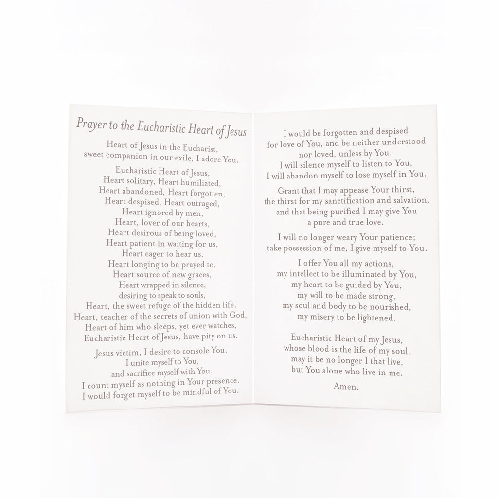 Prayer to the Eucharistic Heart of Jesus | Beige