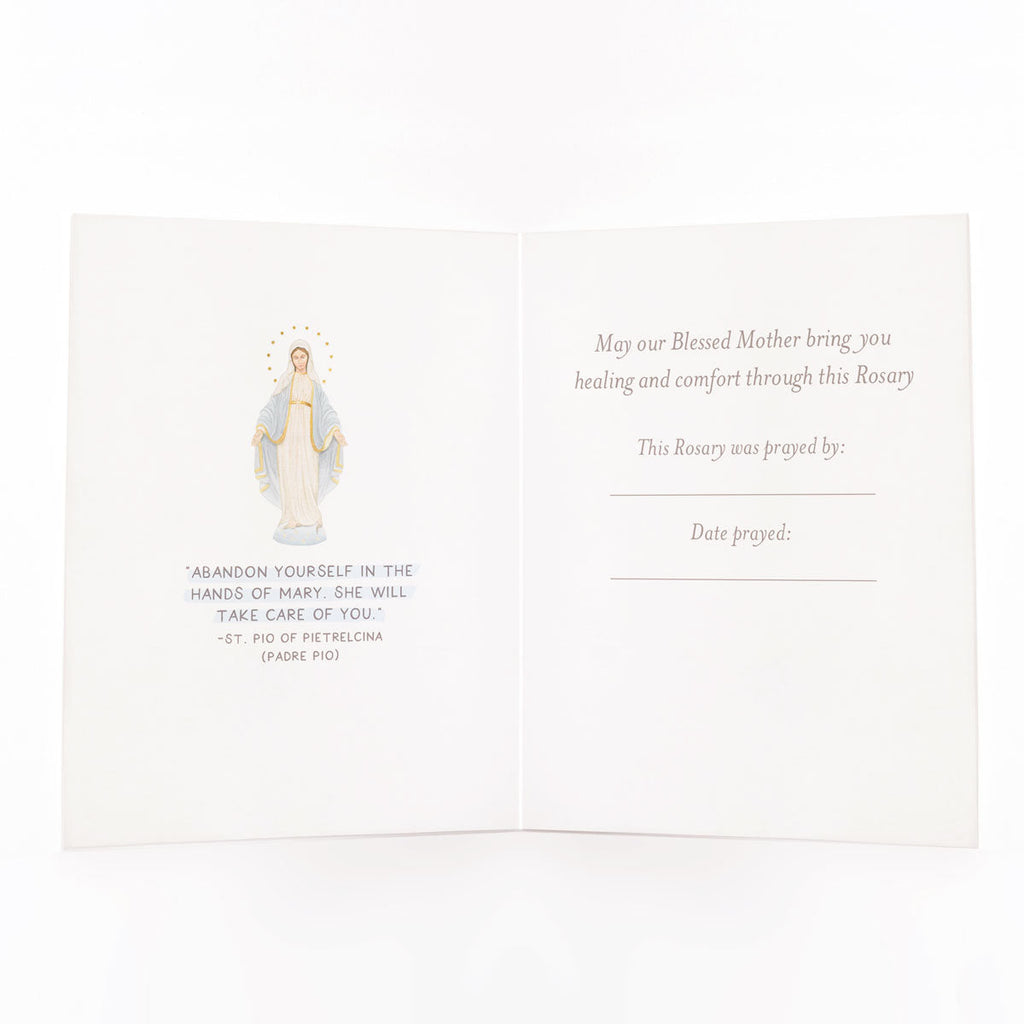 Rosary Card | Rosary of Roses Cross | Get Well