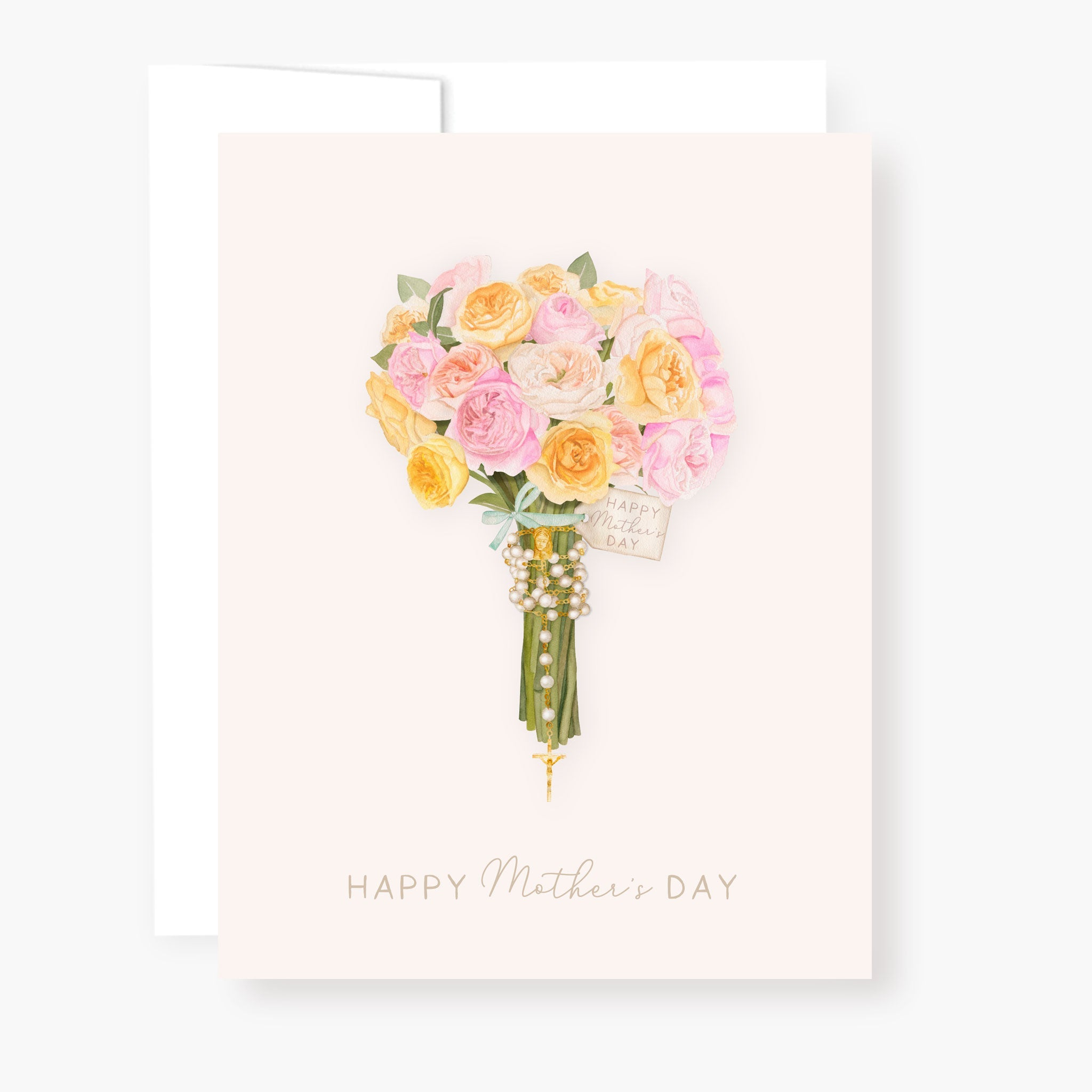 Rosary Card | Mixed Roses Bouquet | Mother's Day