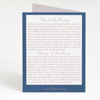 Rosary Card | Wooden Rosary and Stole | Ordination Anniversary | Blue