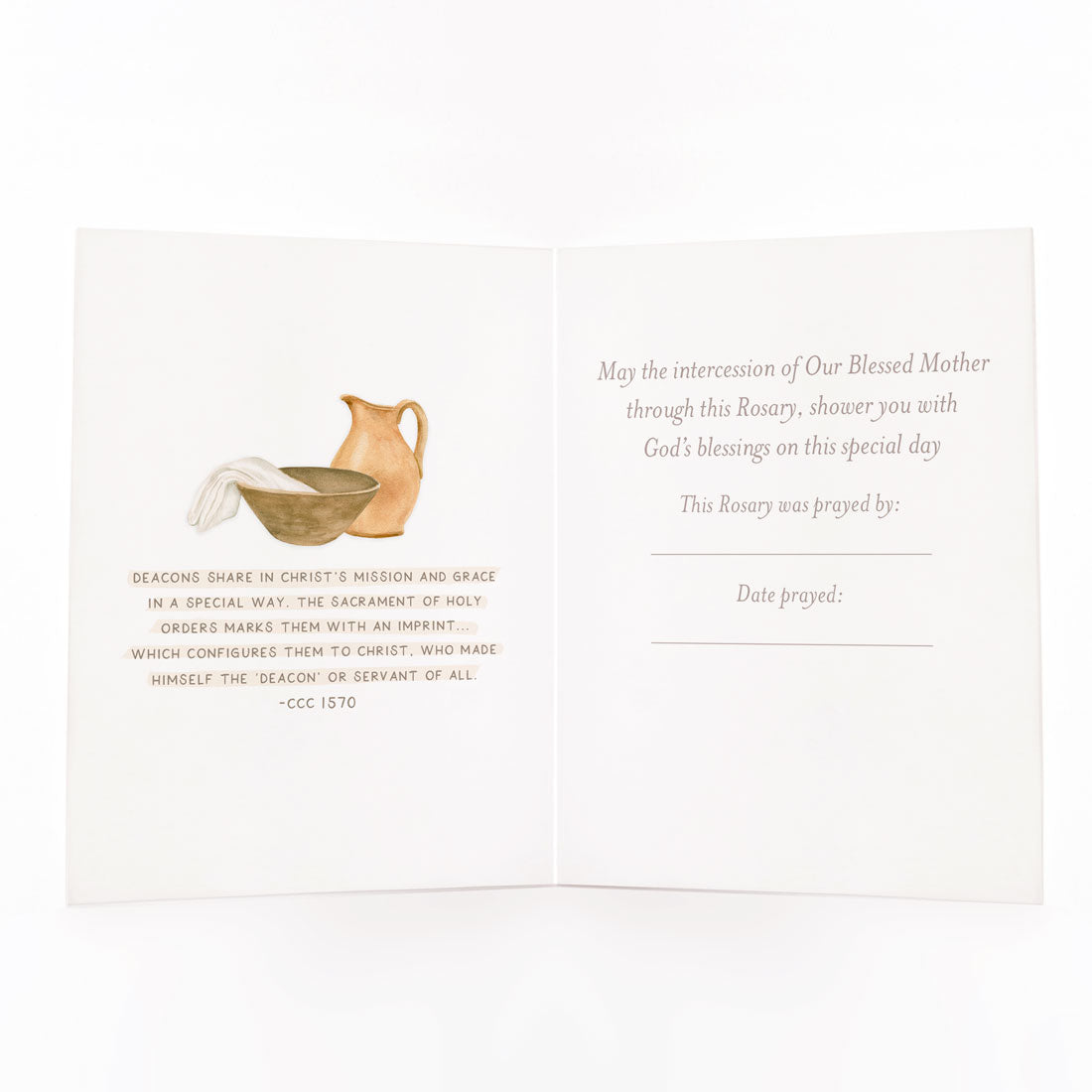 Rosary Card | Sacrament | Diaconate Ordination