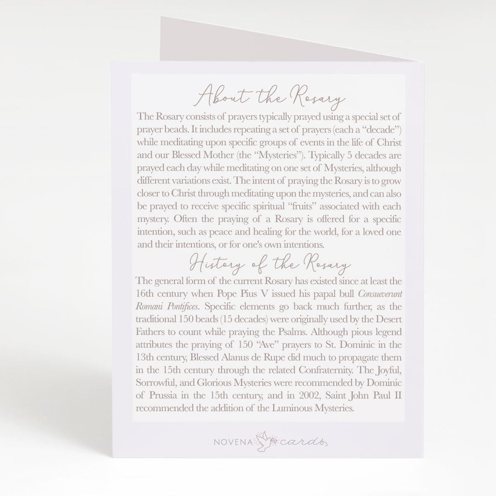 Rosary Card | Anemones | Thank You - Single Card