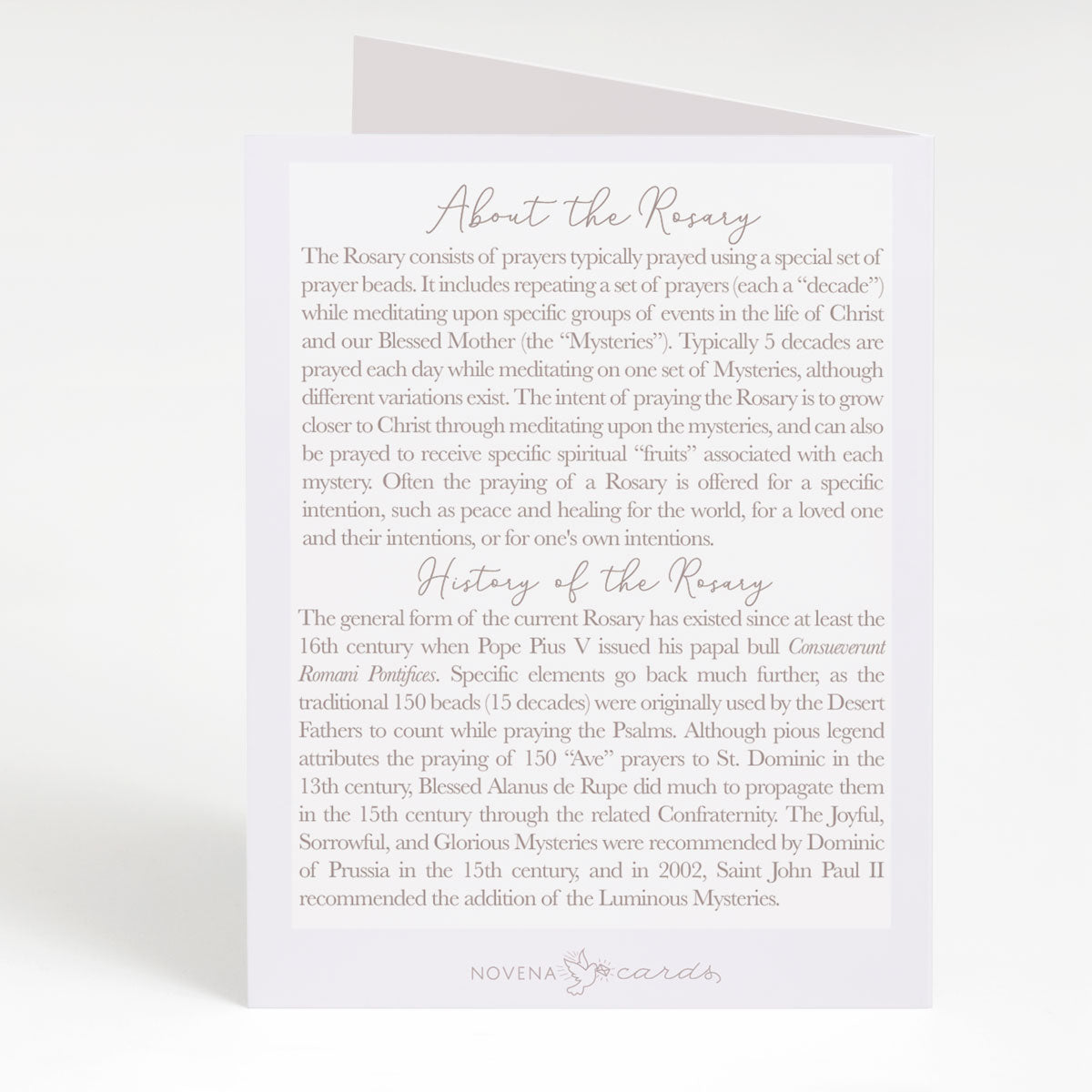 Rosary Card | Anemones | Thank You - Single Card