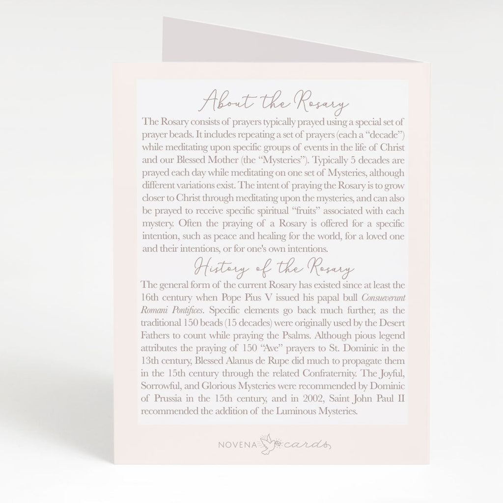 Rosary Card | Sunflowers | Thank You