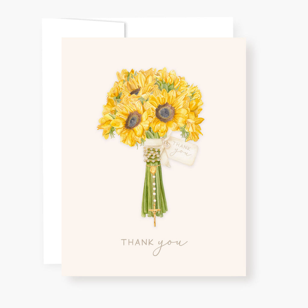 Rosary Card | Sunflowers | Thank You