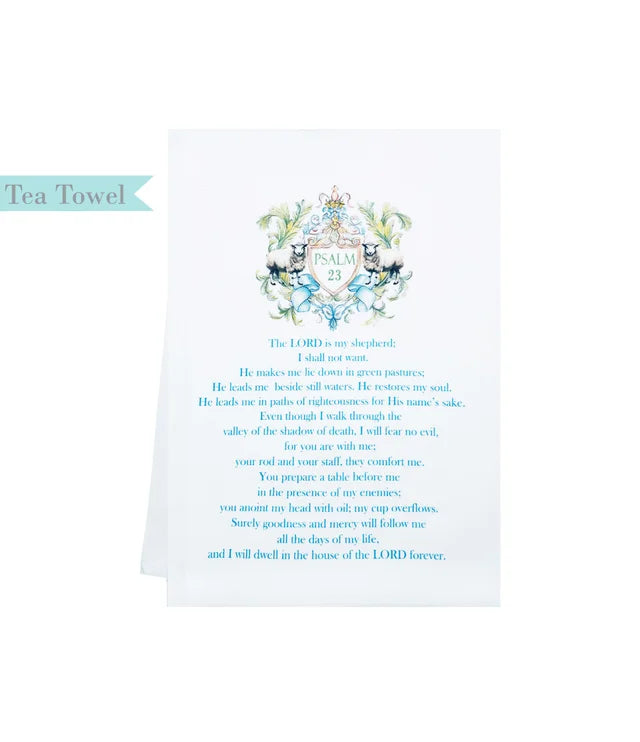 Psalm 23 Tea Towel Crest