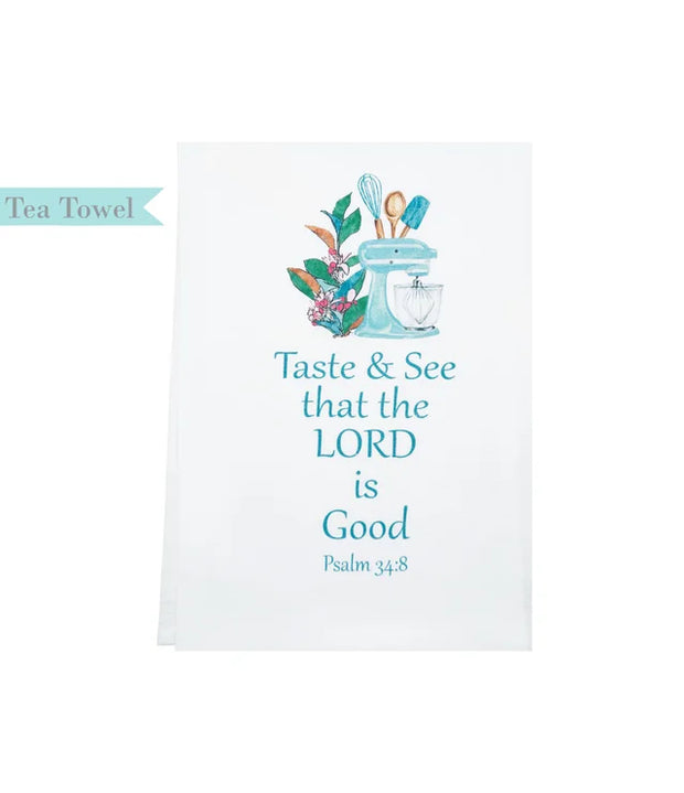 Psalm 34:8 Tea Towel Cooking Mixer