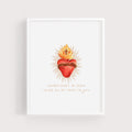 Sacred Heart of Jesus | I Place All My Trust in You | Art Print