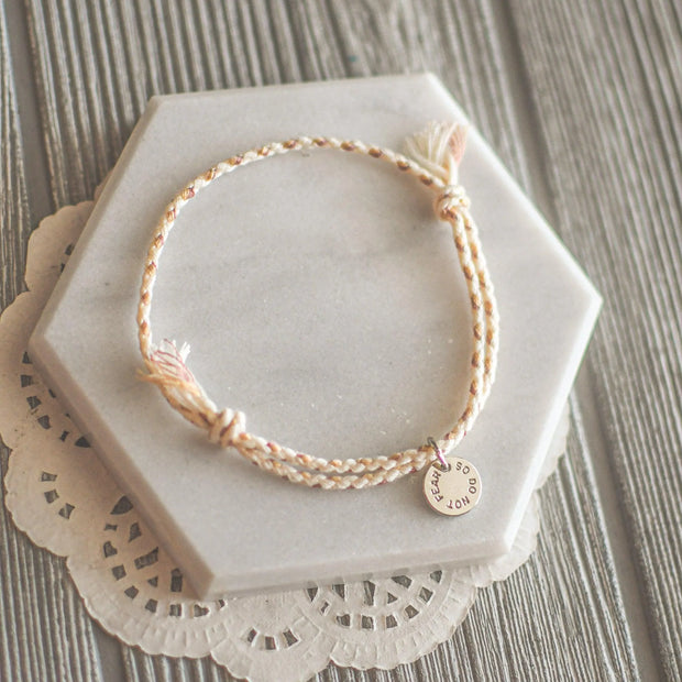 So Do Not Fear Adjustable Bracelets Ivory Cord
