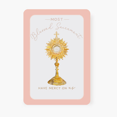Spiritual Communion Prayer Card | Blessed Sacrament | Salmon
