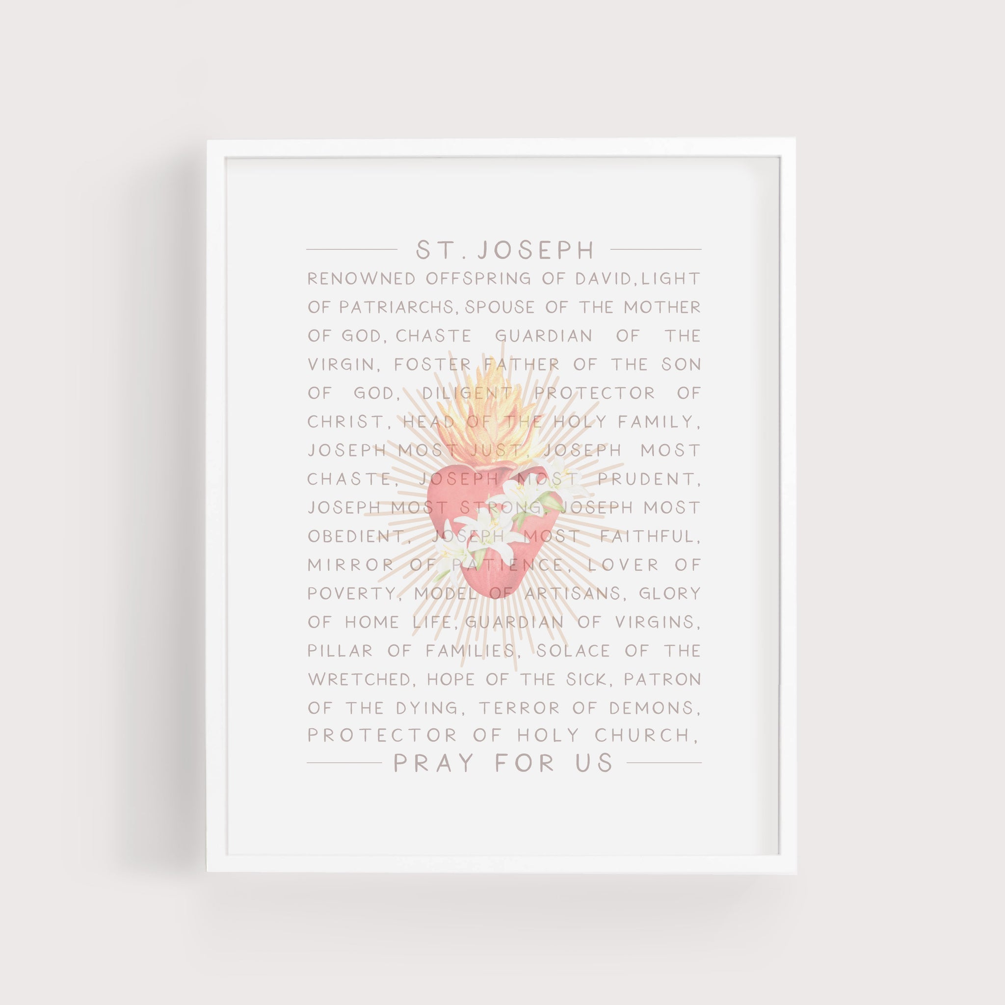 Titles of St Joseph | Art Print | Watermark Design