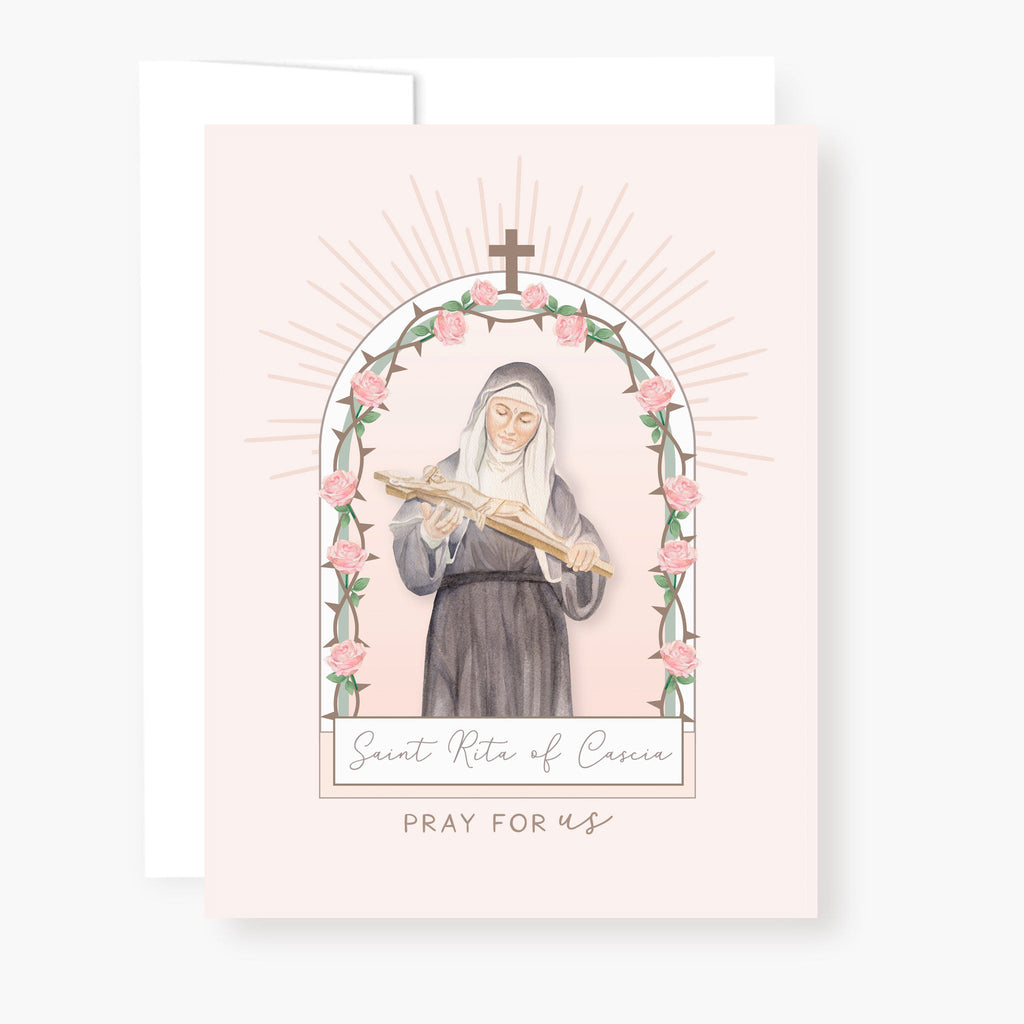 St. Rita Novena Card | Beige - Single Card