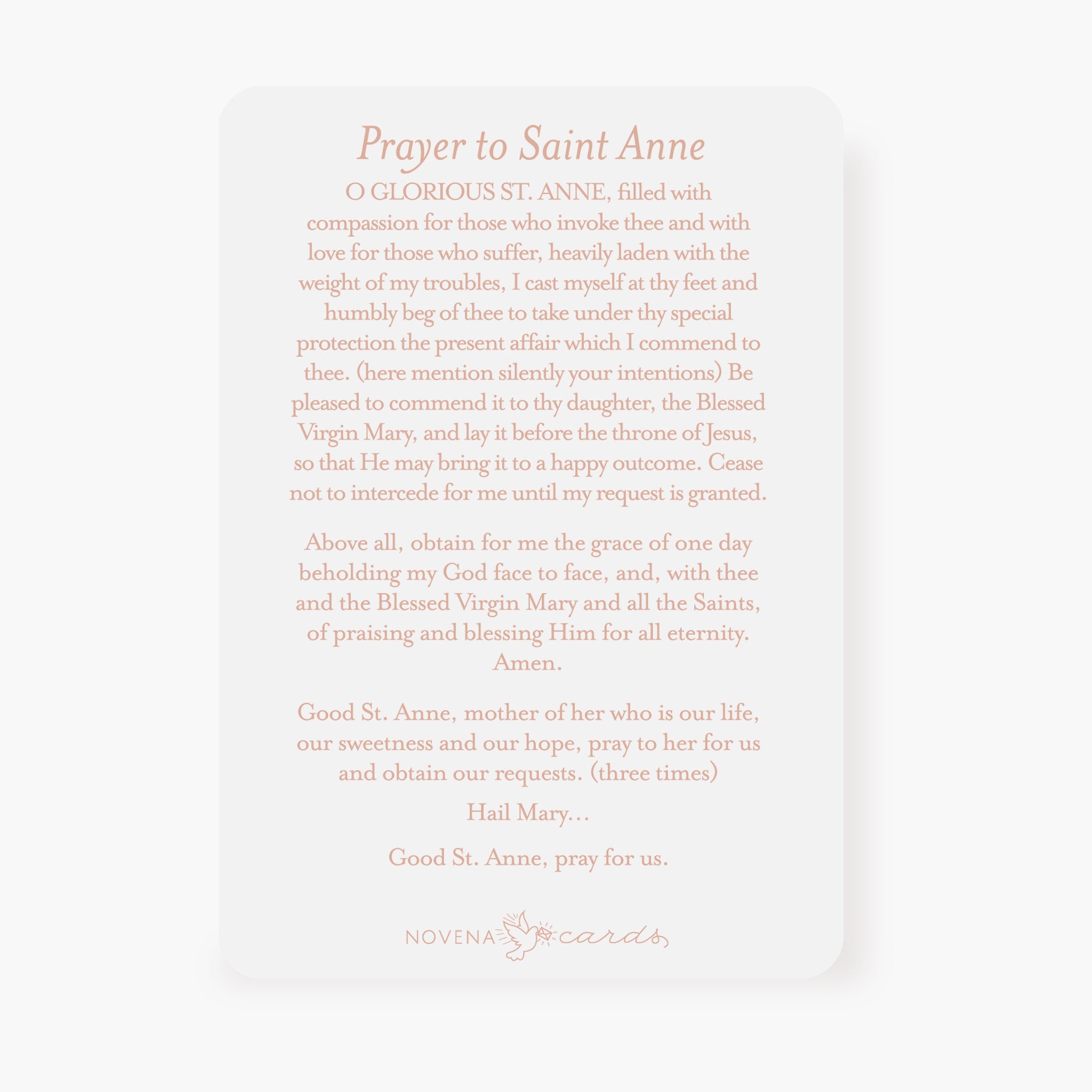 St. Anne Prayer Card | Pray For Us