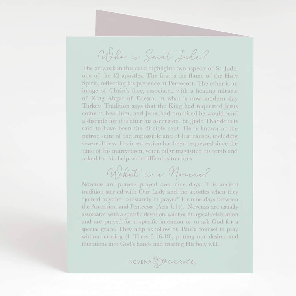 St. Jude Novena Card | Mint Green