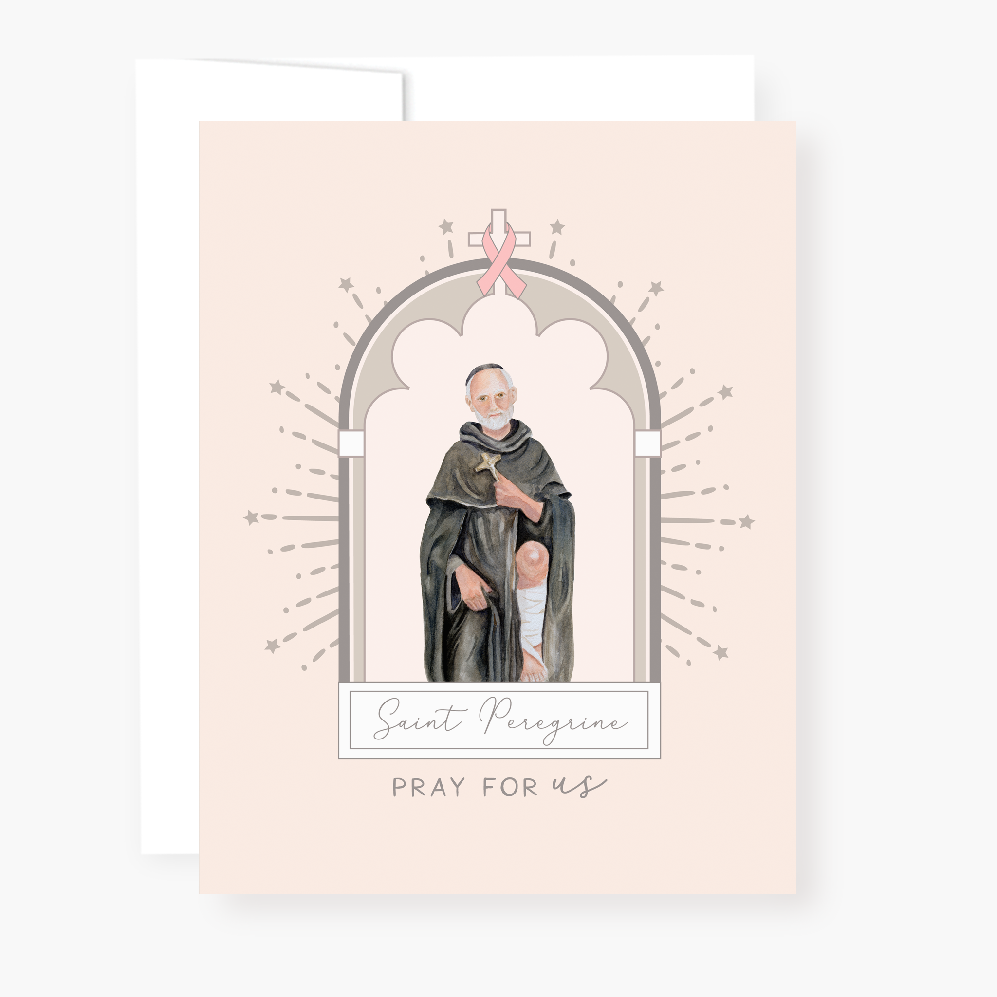 St. Peregrine Novena Card | Pink Ribbon