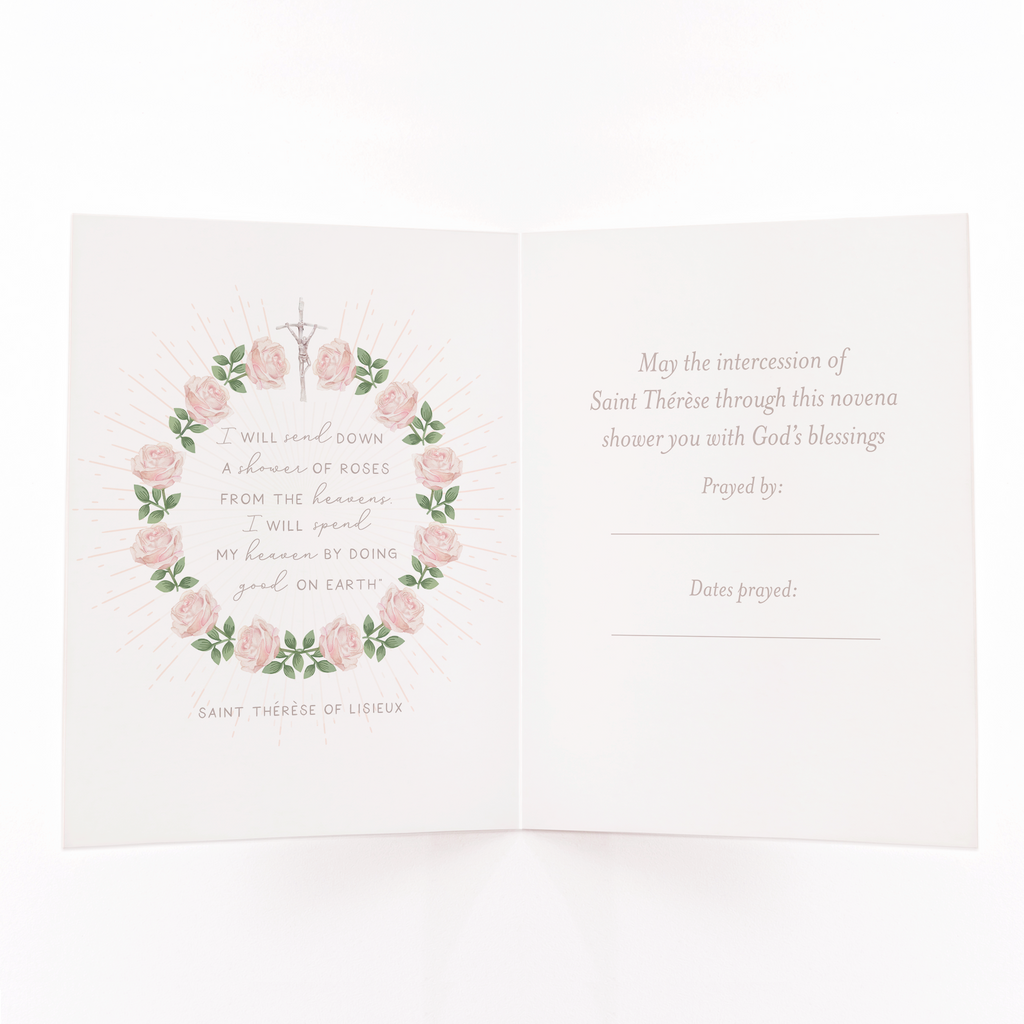 St. Therese Novena Card | Pink