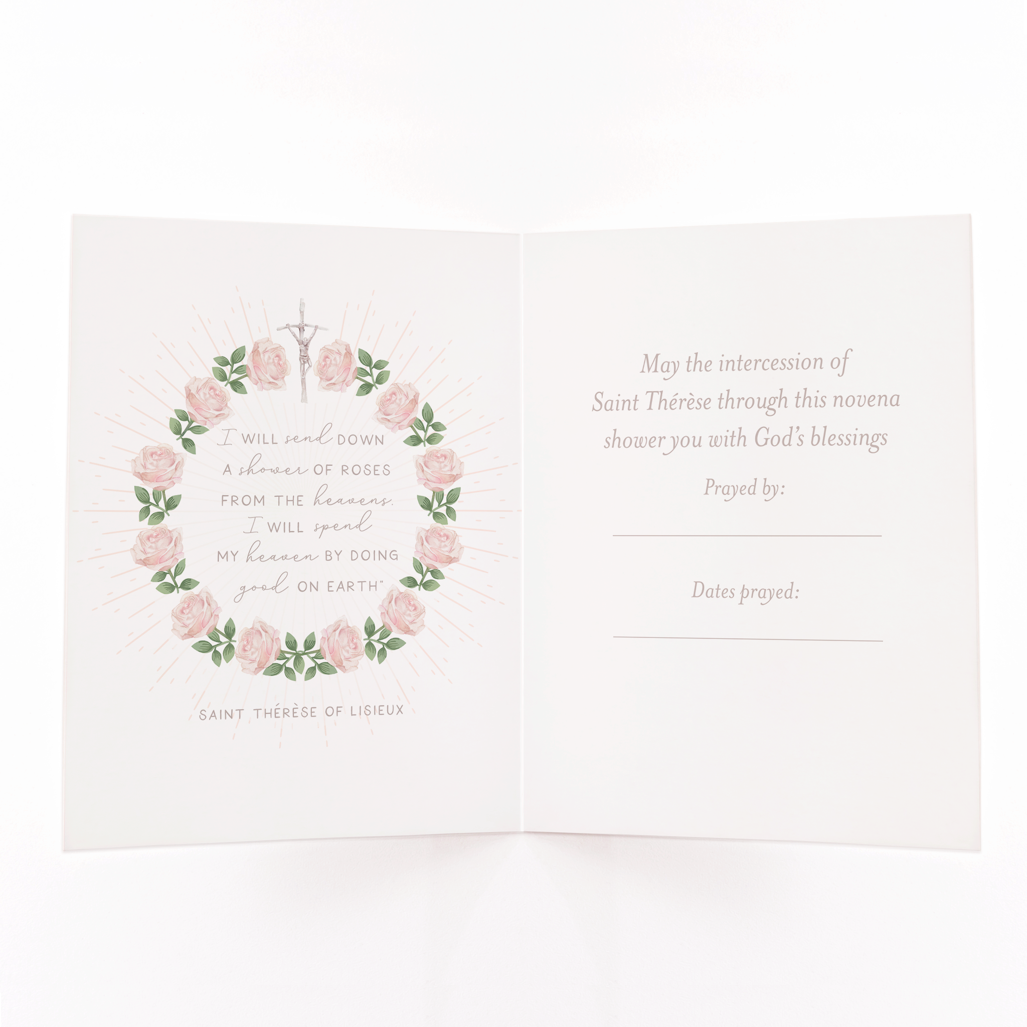 Sacred Heart Novena Card | Blue