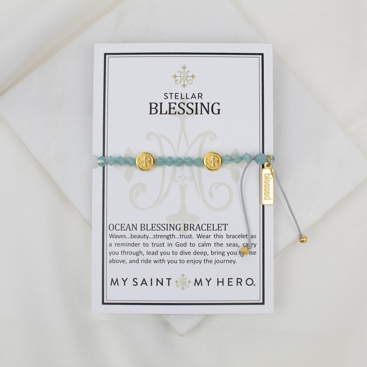 Stellar Blessings Bracelet Gold/Aquamarine