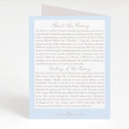 Rosary Card | Pearl Rosary | Light Blue | Thank You - Single Card