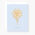 Rosary Card | Pearl Rosary | Light Blue | Thank You - Single Card