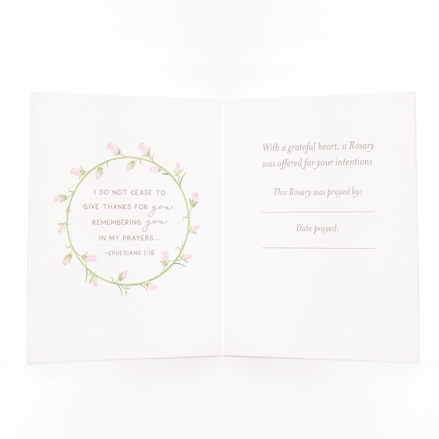 Rosary Card | Pearl Rosary | Light Blue | Thank You - Single Card