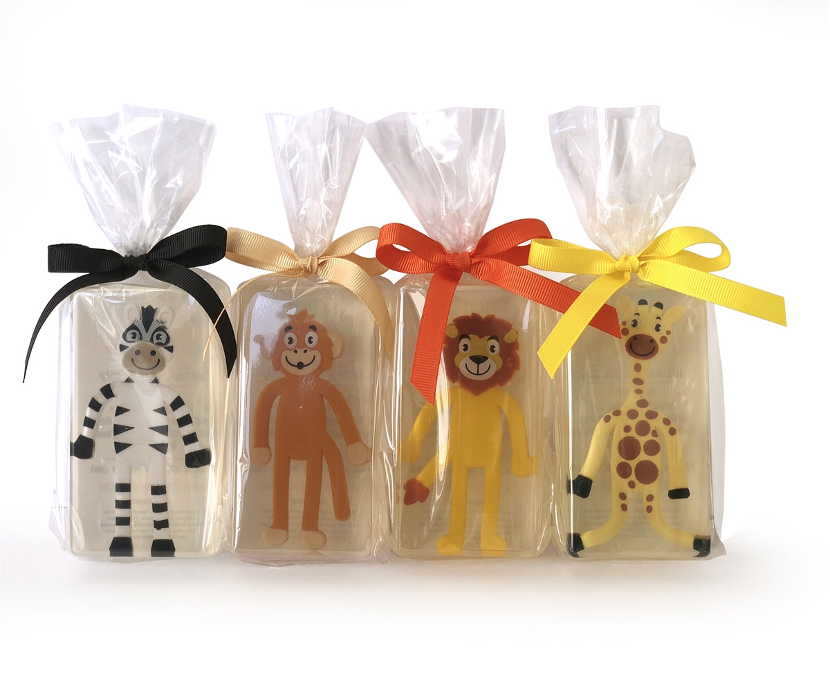 Zoo Animal Cleary Fun Soaps / Zebra; Giraffe; Lion; Monkey