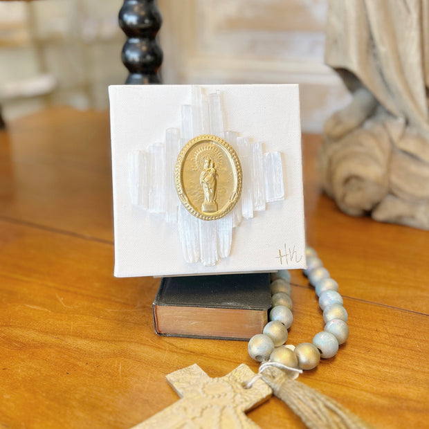 Our Lady of Prompt Succor Selenite Canvas | Small