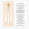Our Lady of Fatima Prayer Card Bookmark
