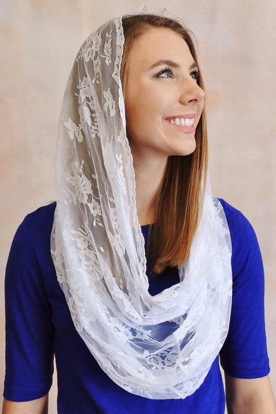 Ivory Original Infinity Scarf Mantilla