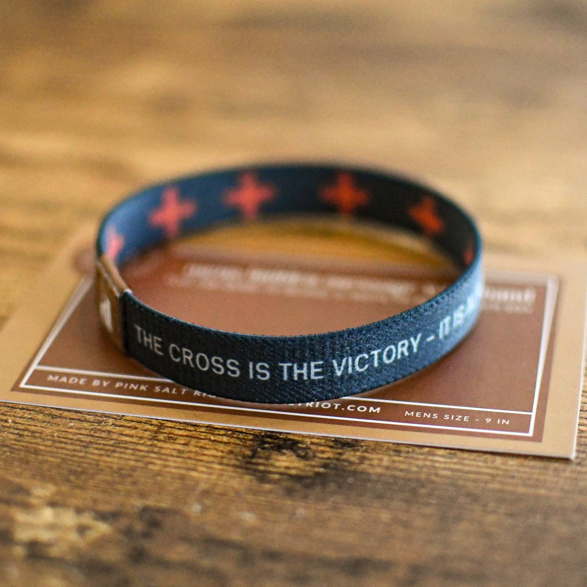 The Cross is the Victory Elastic Mens TruthBand Large