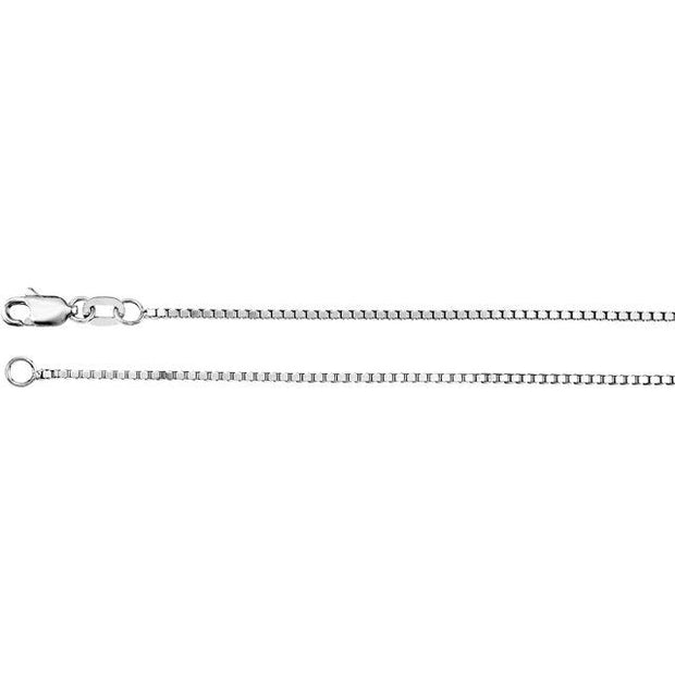 Rhodium-Plated Sterling Silver 1 mm Box 24" Chain Crossroads Collective