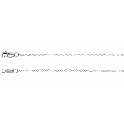 Sterling Silver 1.2 mm Flat Cable 16" Chain Crossroads Collective