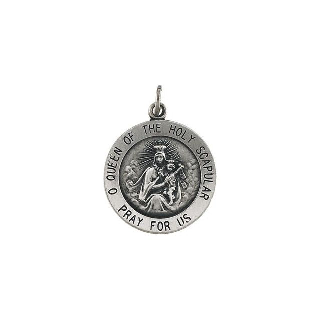 Sterling Silver 18 mm Scapular Medal Crossroads Collective