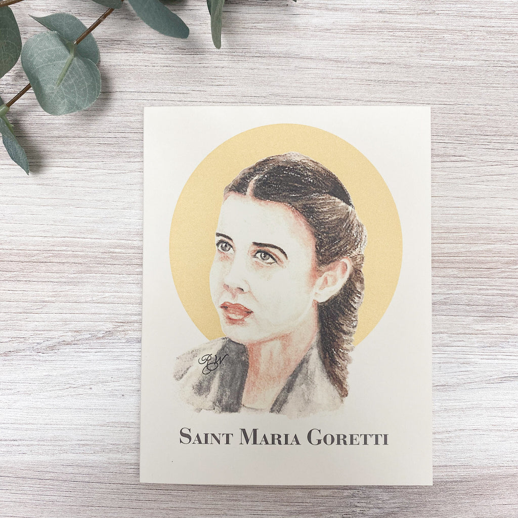 Saint Maria Goretti Notecard with Envelope Crossroads Collective