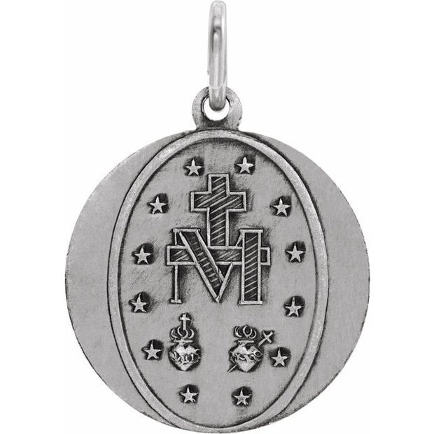 Sterling Silver 18 mm Miraculous Medal Crossroads Collective
