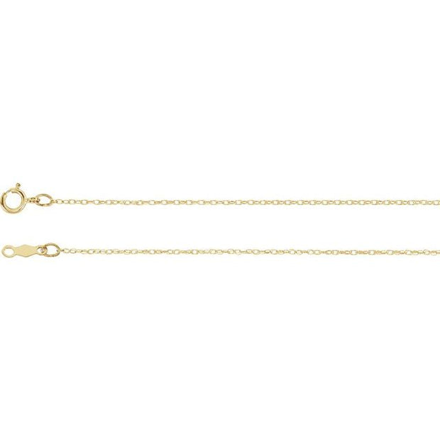 14K Yellow .75mm Rope 14" Chain Jewelry Crossroads Collective