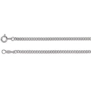 Sterling Silver 2.25 mm Solid Curb Link 24" Chain Crossroads Collective