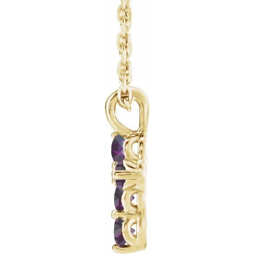 14K Yellow Alexandrite Cross 16-18" Necklace Crossroads Collective