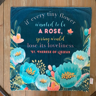 St. Therese Soft Lovey Blanket