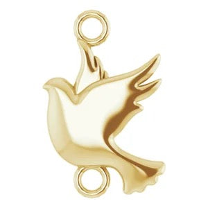 14K Yellow Off-Center Holy Spirit Dove 16" Necklace Crossroads Collective