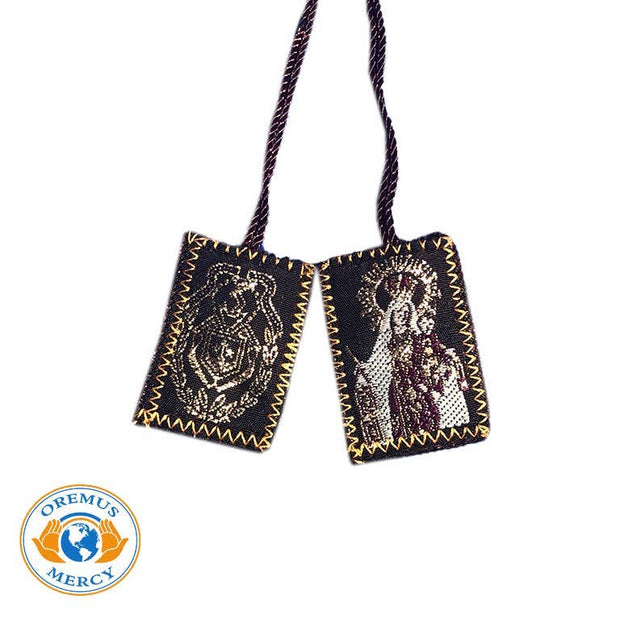 Brown Scapular “Lady of Mt Carmel”    (MOQ Pack of 12 pc)