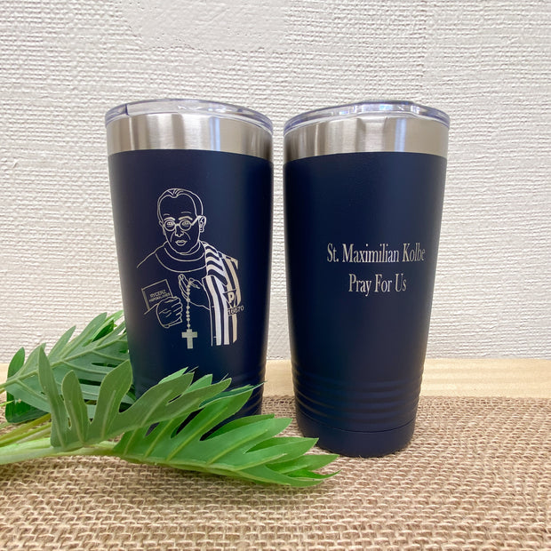 St. Maximilian Kolbe Tumbler Accessories & Gifts Crossroads Collective