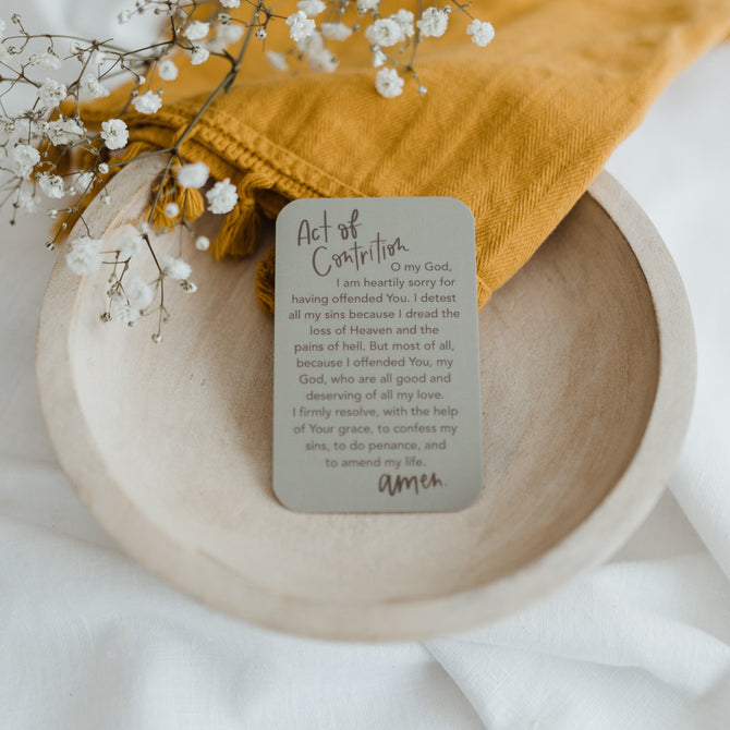 Act of Contrition Prayer Card