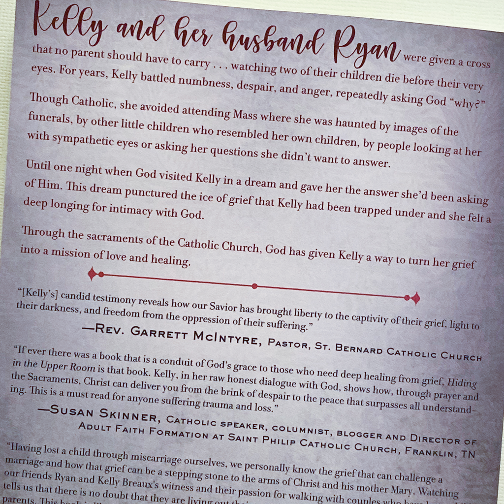 Hiding in the Upper Room: How the Catholic Sacraments Healed Me from Child Loss Catholic Literature Crossroads Collective