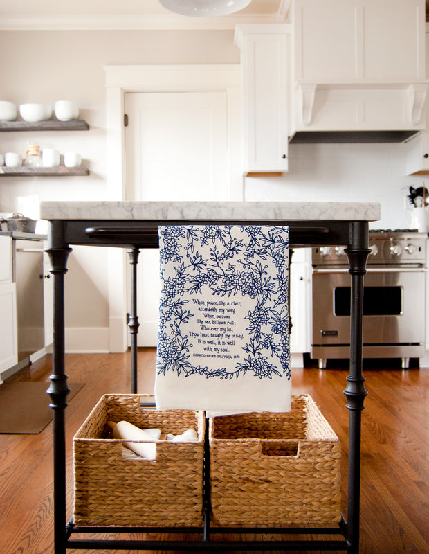 It Is Well Hymn Tea Towel Home & Decor Crossroads Collective